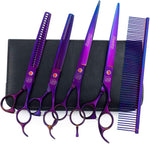 Professional Dog Grooming Scissors Set, 7 Inch/8 Inch Pet Grooming Scissors Chunkers Shears for Dog, Curved Dog Grooming Scissors, Thinning Shears for Dog with Grooming Comb - Image 10