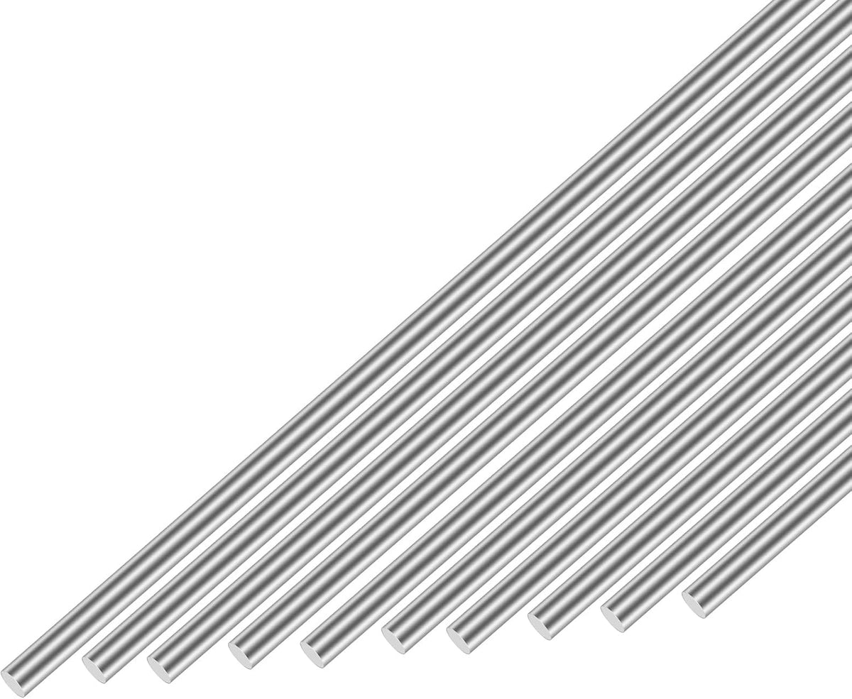 304 Stainless Steel Round Rod 1.5mm x 300mm, 10pcs Metal Solid Shaft Rods Lathe Bar Stock for Industry, Metal Working Hobbies and DIY Craft - Image 11