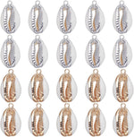 SUNNYCLUE 1 Box 16Pcs 4 Style Electroplate Spiral Seashells Craft Charms Connectors Pendant Conch Shells Charms with Plated Golden Loop Bail for Bracelet Necklace Making Craft Supplies - Image 14