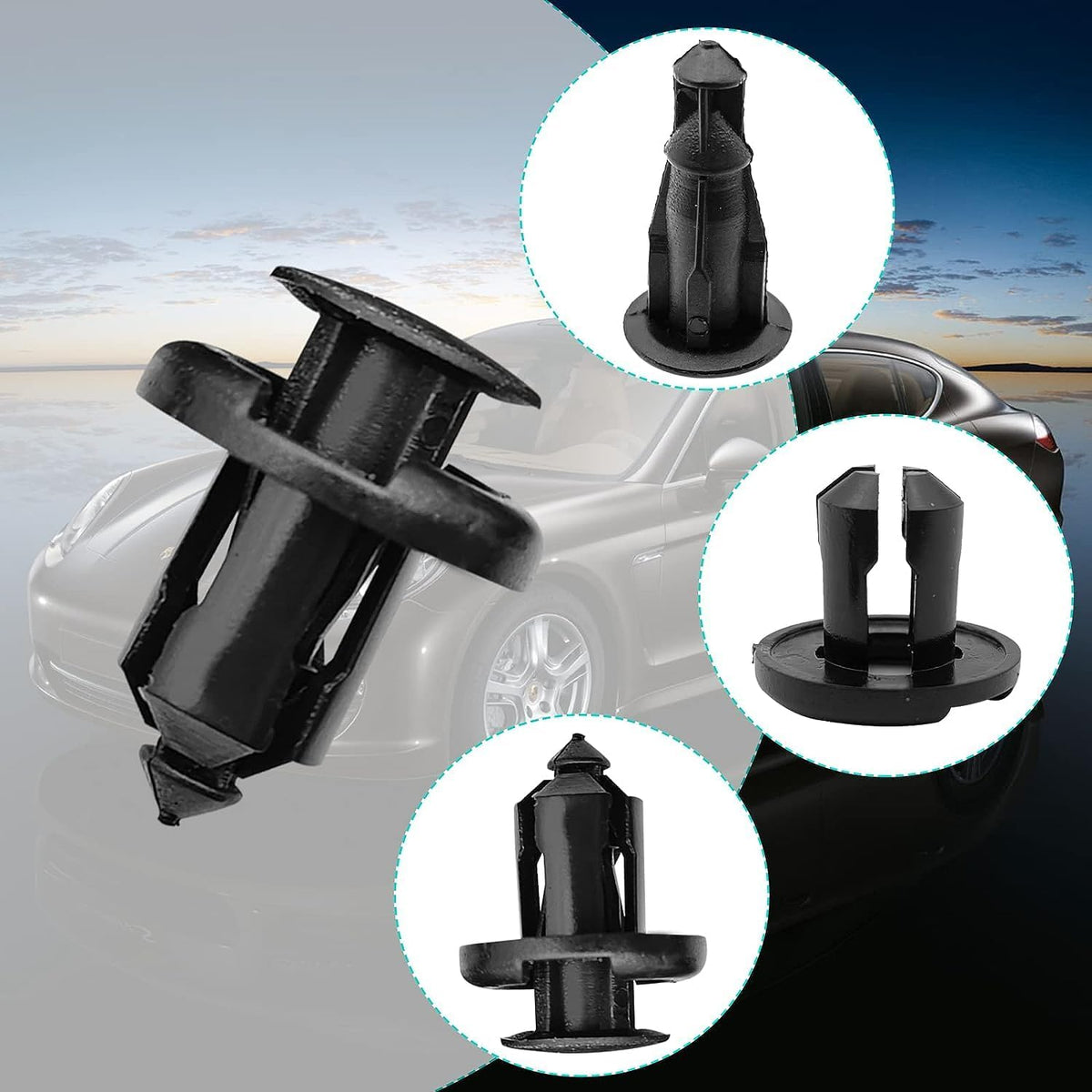 TOPCNOEM car push type fastener kit components