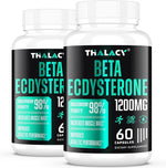 Thalacy Beta Ecdysterone 1200mg bottle front view for muscle building.