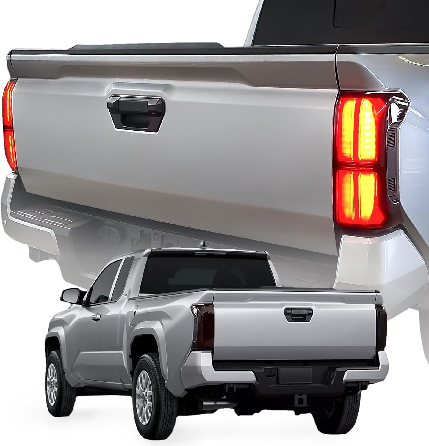 Bgucar taillight protector covers for Toyota Tacoma front angle view