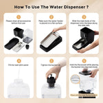 ZOMISIA automatic dog water dispenser 8L top angle view of the black reservoir tank