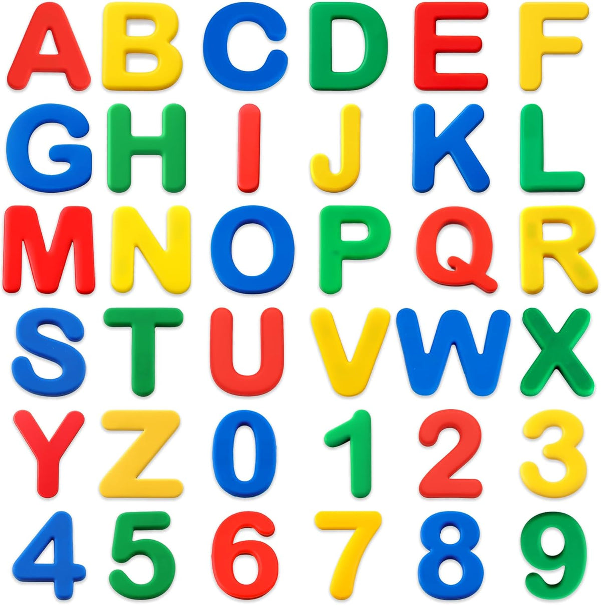 Ehr silicone alphabet and number magnetic set front view