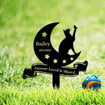 Personalized memorial stake for pet funerals and anniversaries