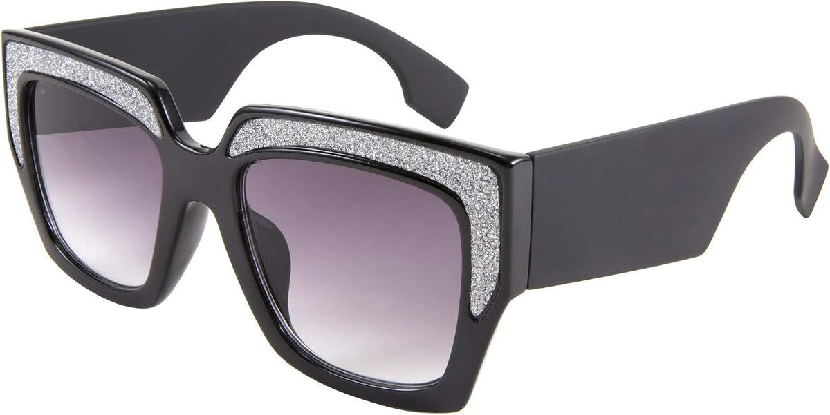 Karsaer retro oversized square sunglasses front view fashion eyewear