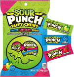 Sour Punch Taffy Candy Chews 7 Ounce bag front view imported snacks