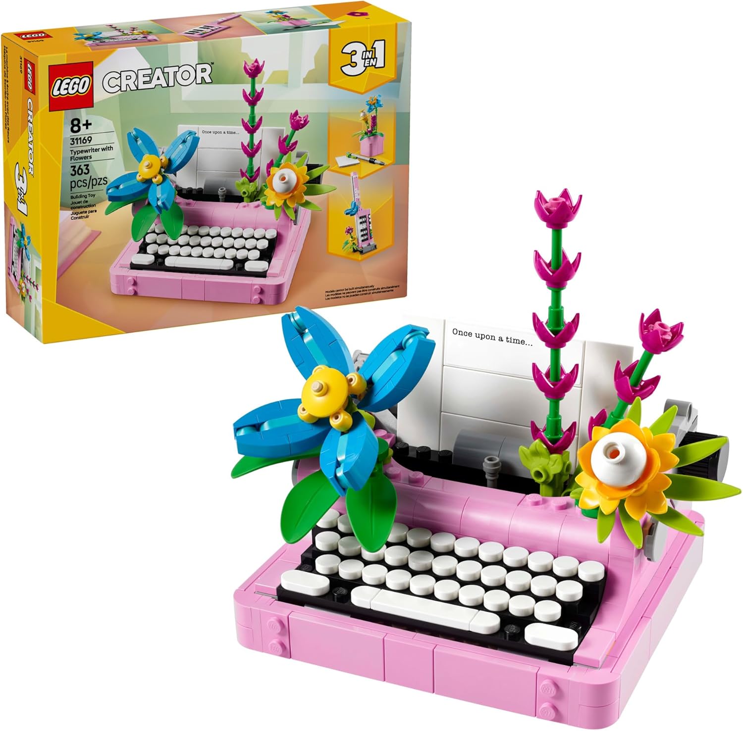 LEGO Creator 3-in-1 Typewriter with Flowers front view