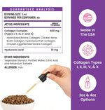 Premium liquid collagen for pets demonstrating skin and glossy coat support