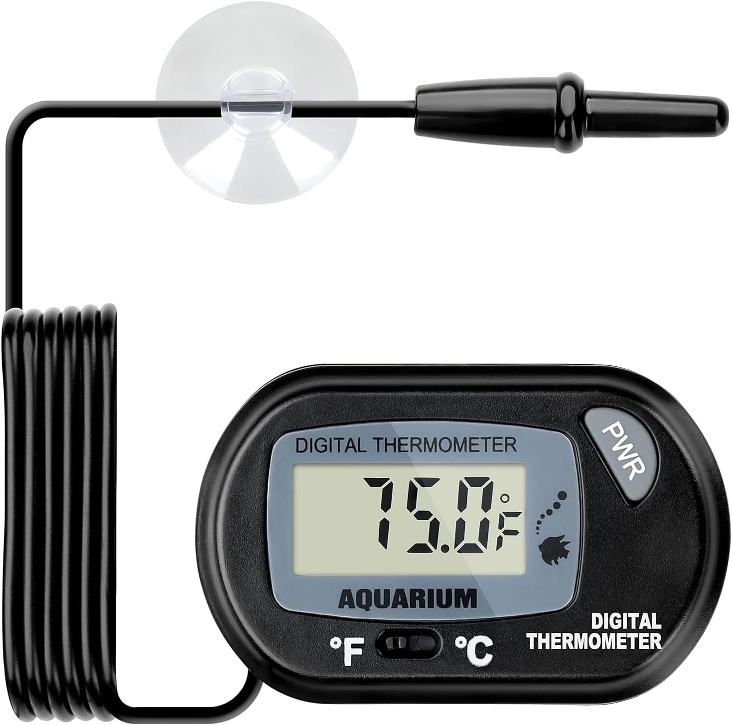 IPower 4 by 7 inch reptile heating pad with digital thermometer front view