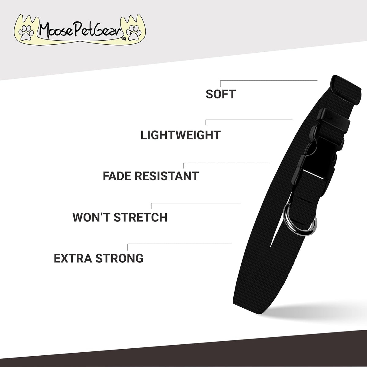 Adjustable medium pet collar buckle detail