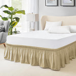 FreshCulture Queen Bed Skirt, Elastic Wrap Around Bed Skirt Queen Size, Bed Skirts for Adjustable Bed, Easy Fit with 18 Inch Drop Length, Hotel Quality Dust Ruffle for Queen Bed (White) - Image 13