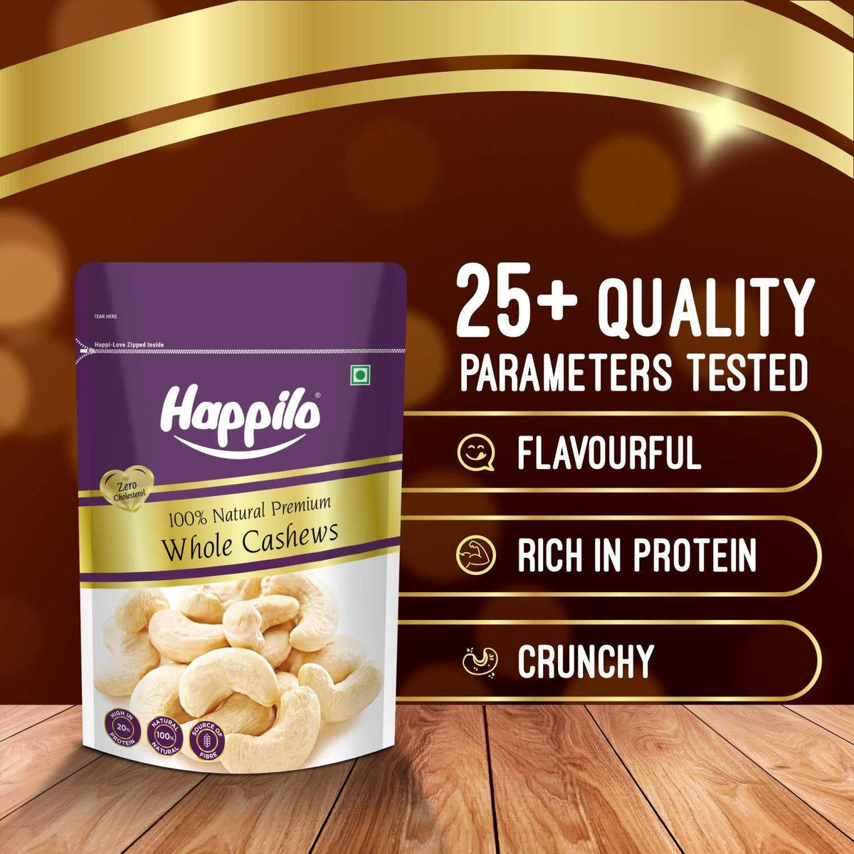 Healthy vegan snack cashews served in a bowl