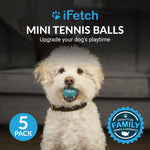 iFetch Mini Tennis Balls for Small and Medium Dogs, Toy Ball 5 Pack, Use with iFetch Automatic Launcher and iFetch Frenzy Brain Game, Blue, 1.5 Inch Diameter - Image 2