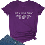 Blackmyth women's graphic funny t-shirt styled with denim jeans