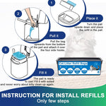 Egdusns durable plastic cat litter disposal refills in use within bin
