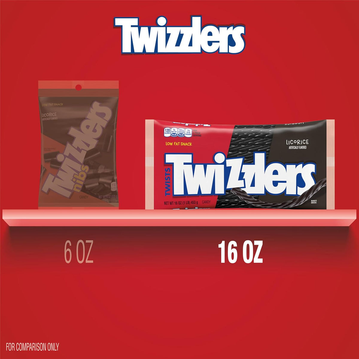 Twizzlers twists sixteen ounce shareable confectionery bag ingredients view