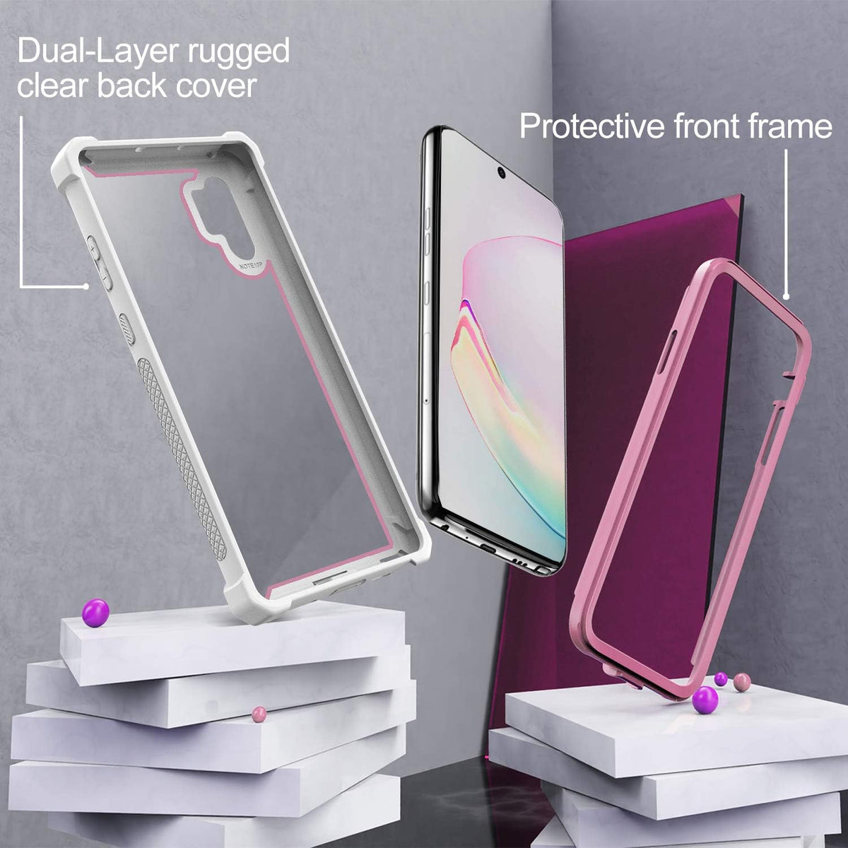 KSELF Samsung Galaxy Note 10 Plus Case corner airbag protection detail