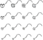 Monily stainless steel nose stud front view