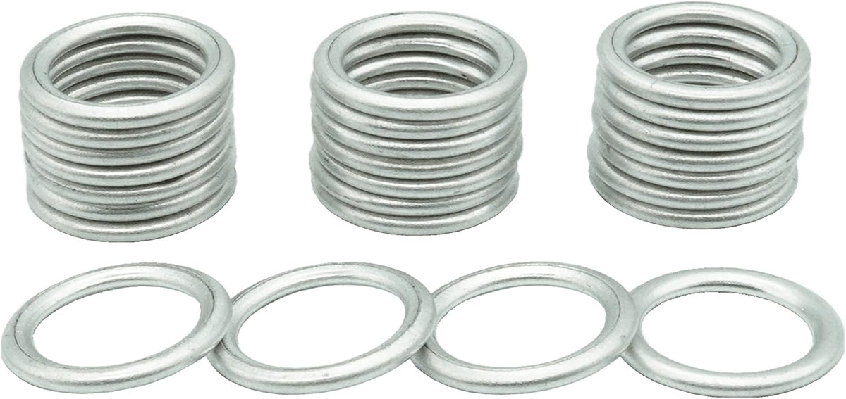 25 PCS Metal/Rubber Drain Plug Gasket, Fits M16 Replace 097-035,10174313 (24.7x16.5mm) - Image 14