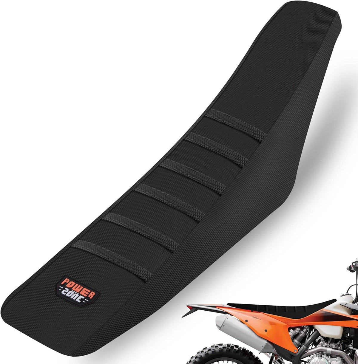 Fewfuss universal dirt bike seat cover front view black