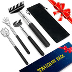 Flanker-L 4-pack stainless steel back scratcher set front view