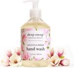 Deep Steep Liquid Hand Wash Magnolia Breeze front view transparent bottle