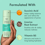 Rael Vitamin B5 hydrating toner bottle showcasing liquid texture