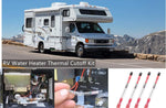 Complete 5-pack component layout for RV water heater