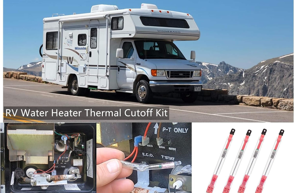 Complete 5-pack component layout for RV water heater