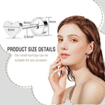 ZDE hypoallergenic cartilage stud earrings on model