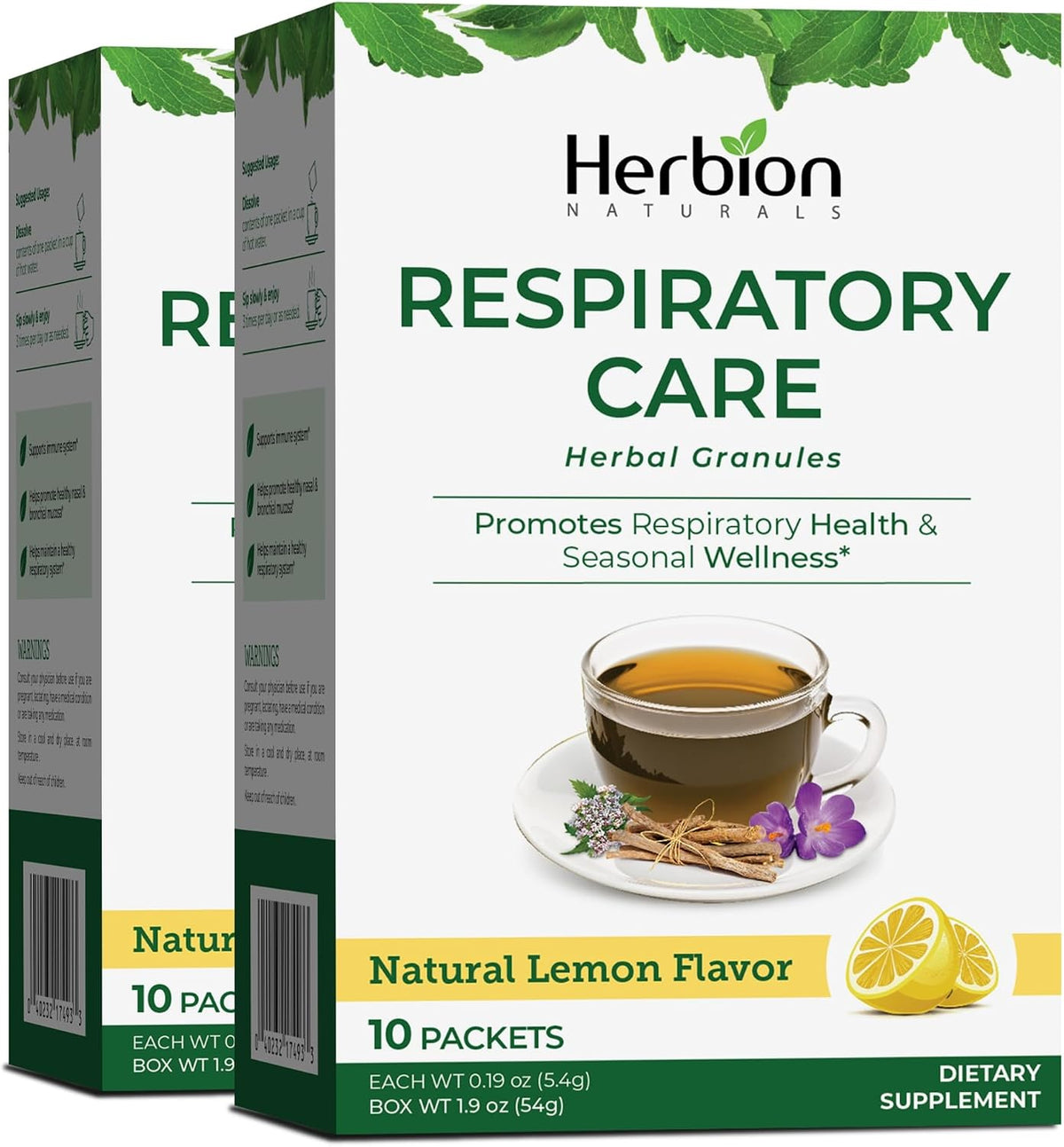 Herbion Naturals Respiratory Care Herbal Granules nutritional facts