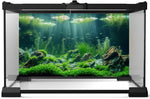 Riivvdise fish tank backdrop showcasing high definition aquatic plants and river bed stones.