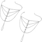 Suyi finger ring bracelet front view hand harness
