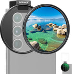 Neewer clip on 67mm CPL phone filter kit front view