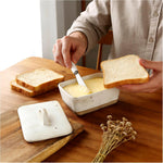 Vitrignis ceramic butter dish showcasing natural clay base