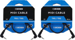 Boss MIDI cable connected to pedalboard