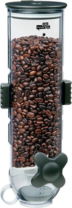 ZevrO wall-mounted dry food dispenser front view showing dual 13-ounce canisters