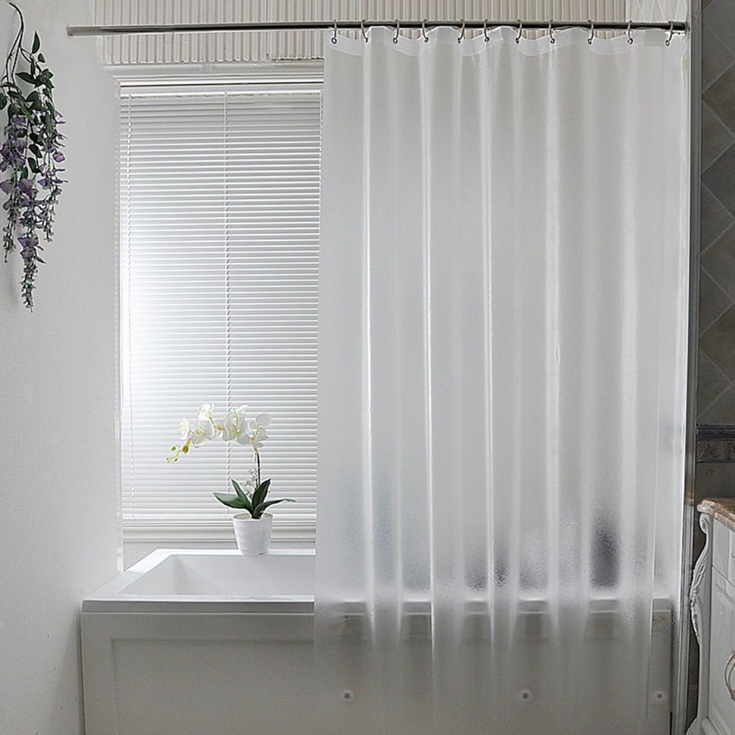 AooHome 3D Water Cube Shower Curtain Liner, Clear Eva Shower Curtain with Bottom Magnets, Heavy Duty, 72x78 Inch, Semi Transparent - Image 11