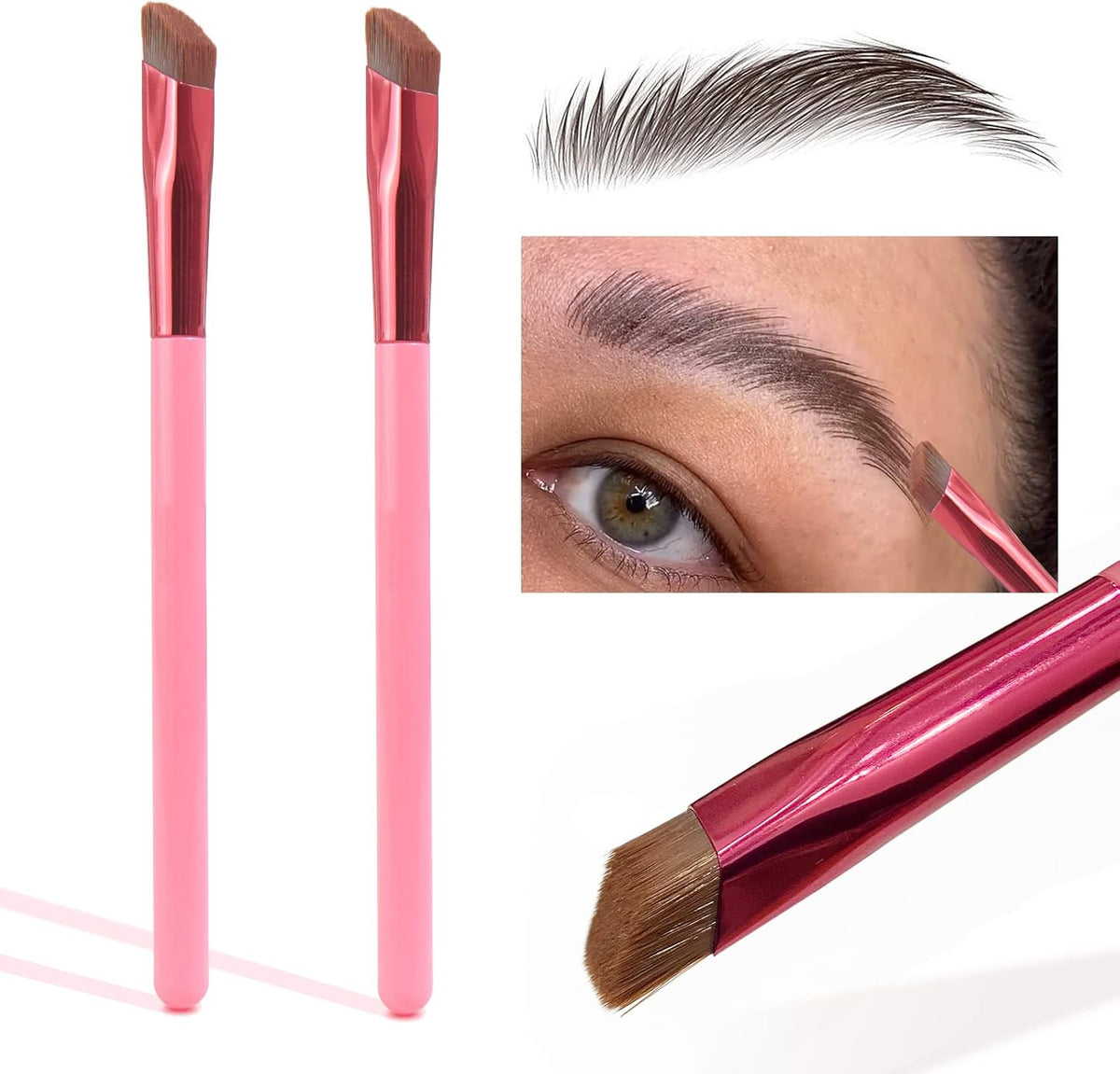 Cehnceh 2 Piece Multi Function Eyebrow Brush Set front view