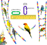Non toxic chew resistant rainbow chain toy for sugar gliders and small pets.
