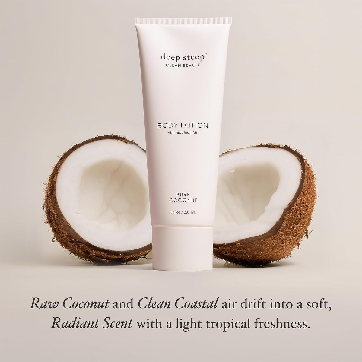 Gear Isle Deep Steep Pure Coconut body lotion back label details