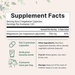 Micro Ingredients magnesium glycinate label supplement facts view