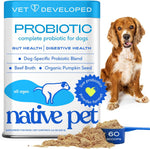 Native Pet Probiotics for Dogs front view authentic container
