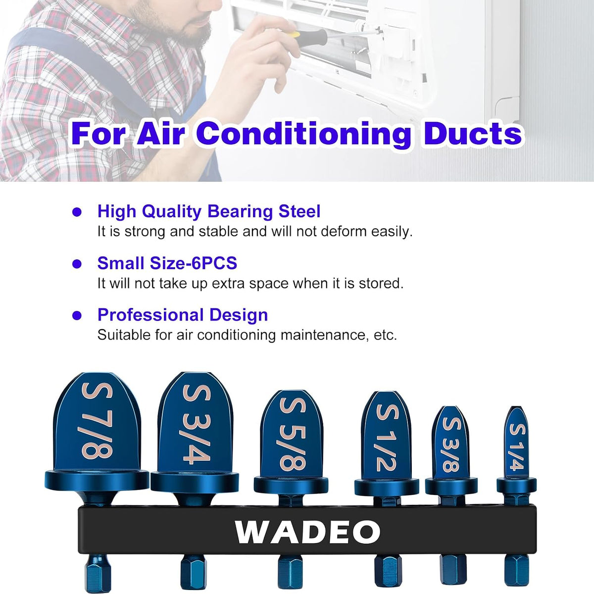Complete WADEO swaging tool set with all components