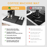 Garolue anti-slip silicone coffee mat showing flexible material texture