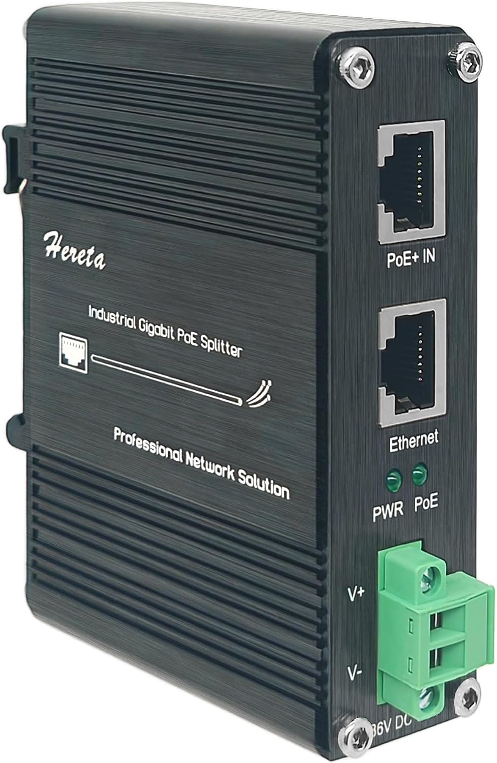 Hardened Industrial Gigabit PoE++ Injector 12-48VDC Input with DIN-Rail and Wall Mount Connecting The IEEE 802.3 bt PoE Device (95W) - Image 12