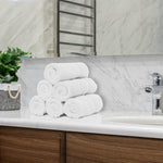 Bare Cotton White Terry Hand Towel texture detail