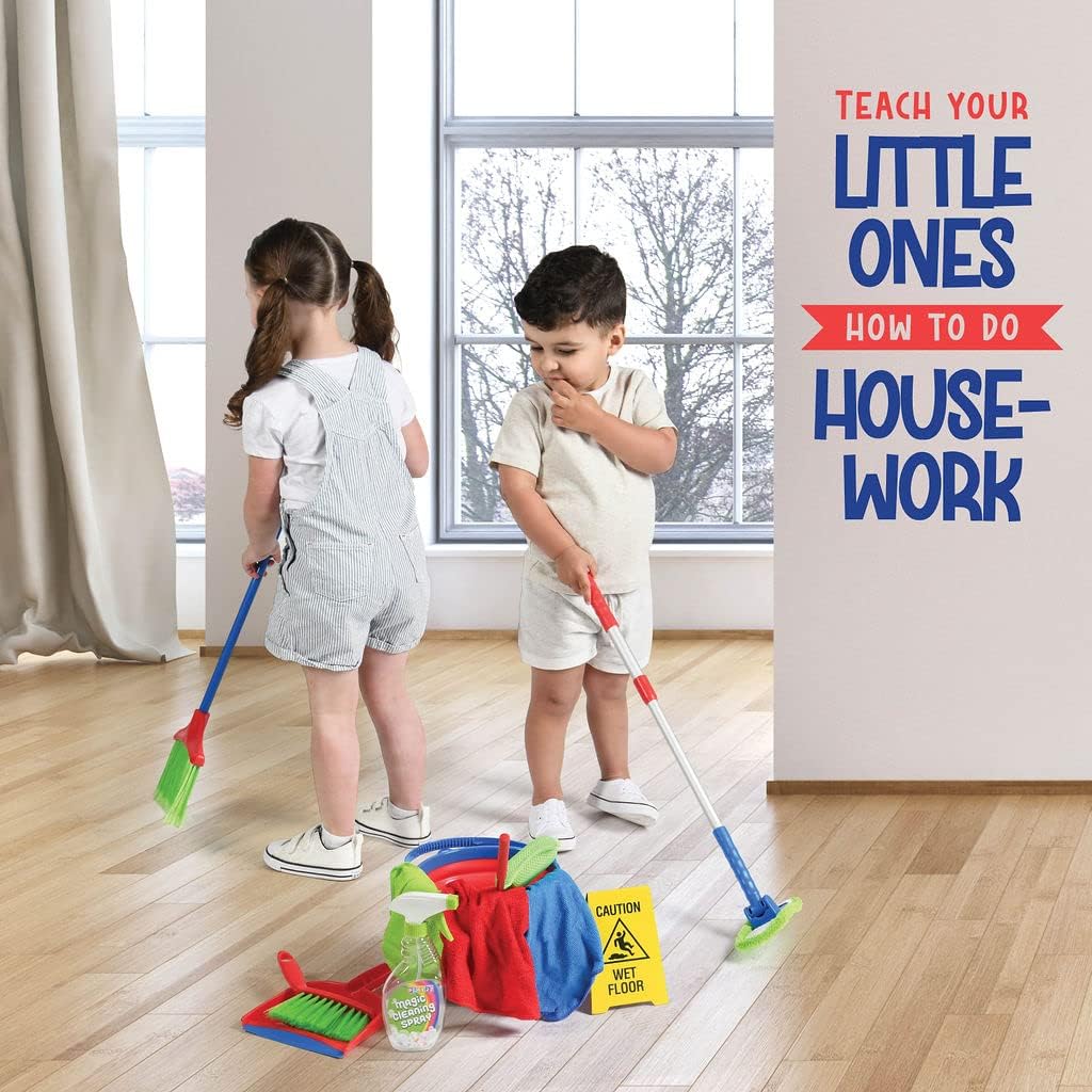 Play22 Kids Cleaning Set 12 Piece - Toy Cleaning Set for Girls & Boys - Image 2