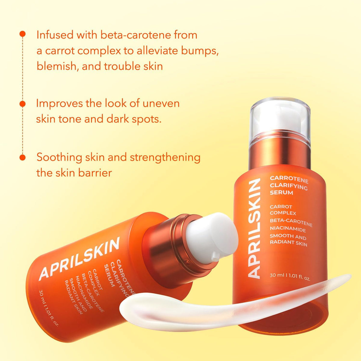Texture shot of the lightweight vegan Korean serum for dark spot correction.